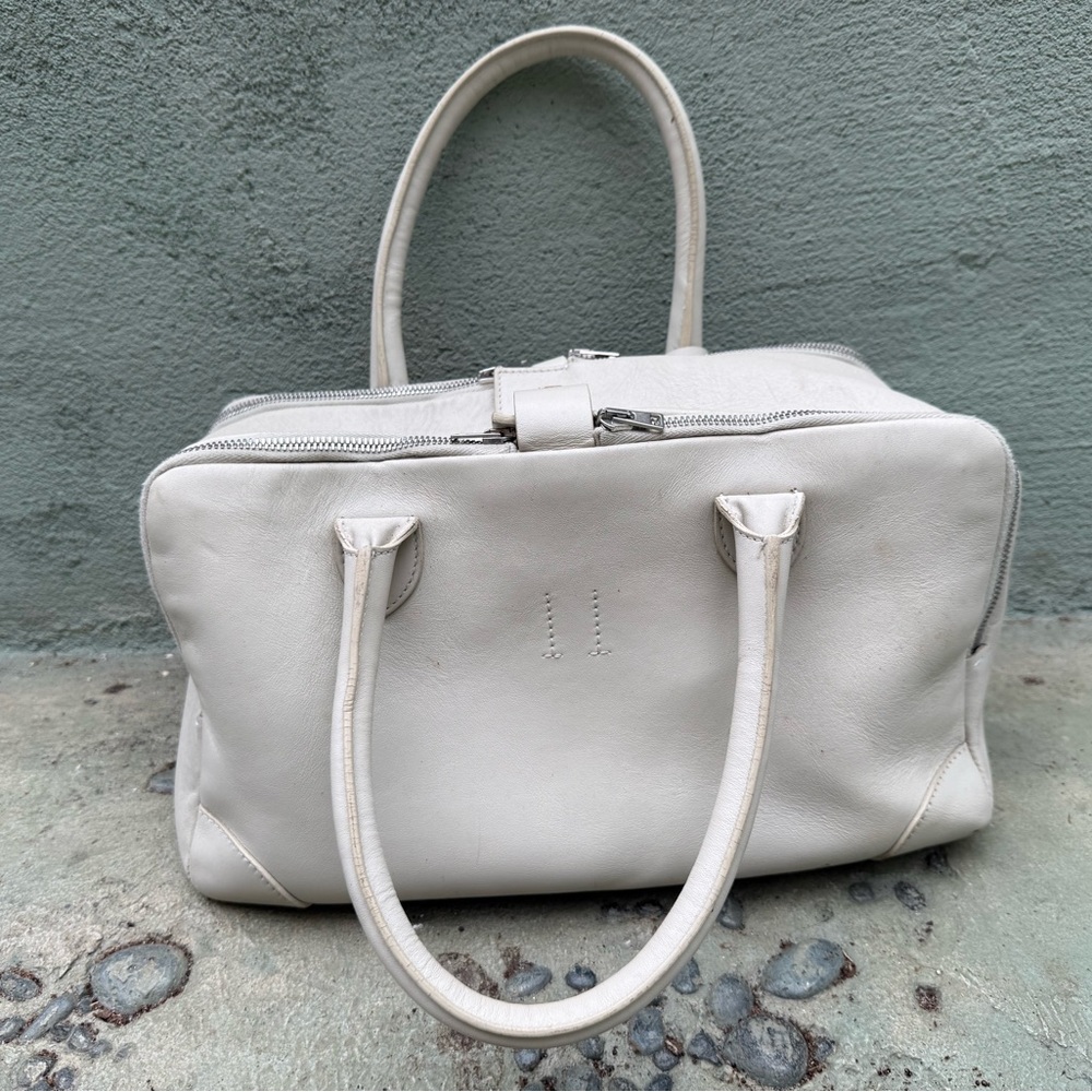 Golden Goose Cream Leather Shoulder Bag